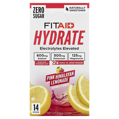 FITAID лимонад Pink Himalayan, 14 стиков по 0.18 oz (5.2 g)