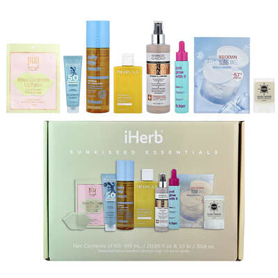 Набор iHerb® Exclusive, Sunkissed Essentials Kit, 8 предметов