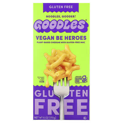 Веганский сыр Goodles plant-based cheddar с безглютеновым макаронами