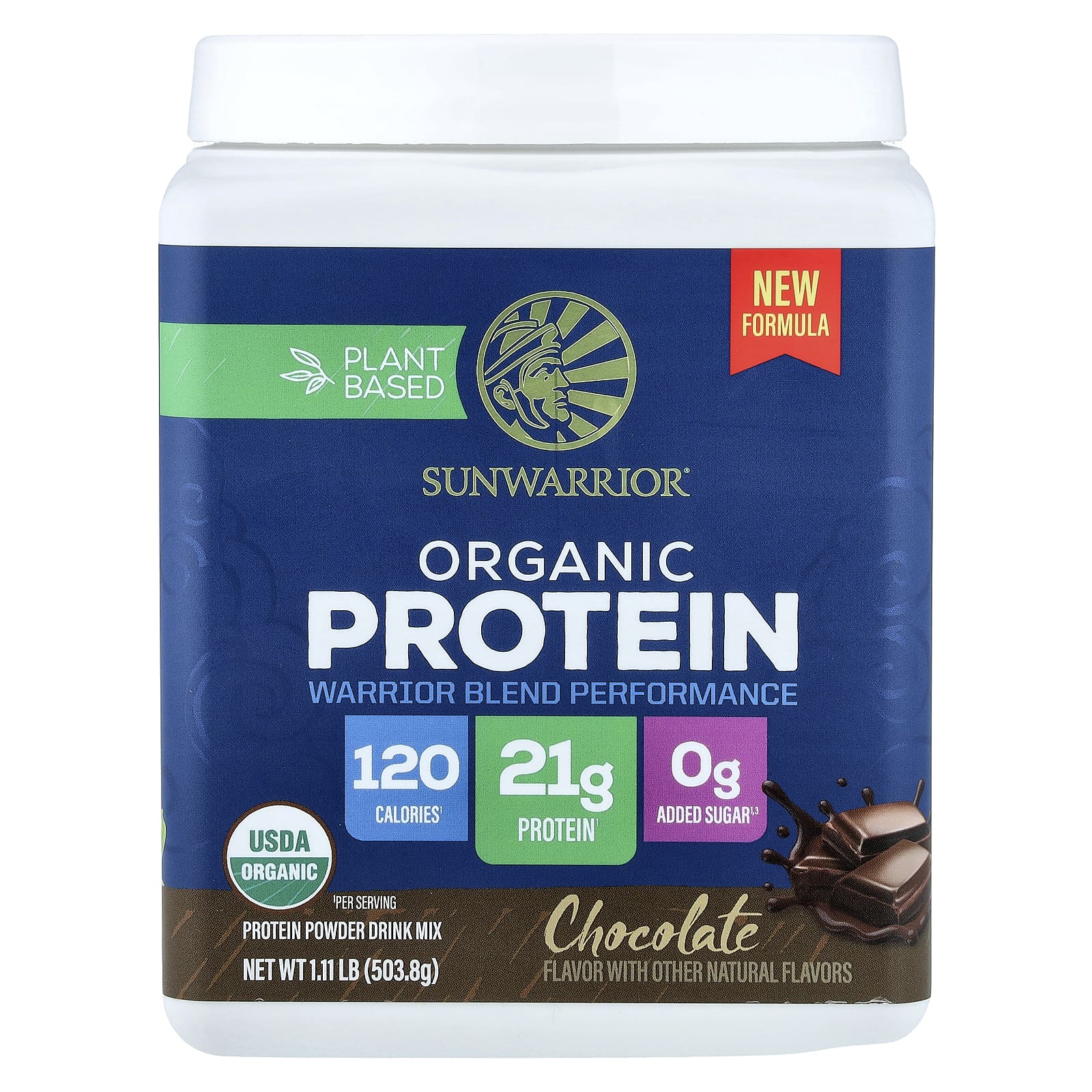 Plant Based Organic Protein, Chocolate, 1.11 lb (503.8 g)