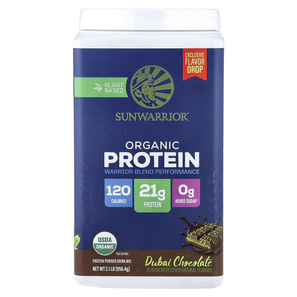 Органический протеин Plant Based Organic Protein, Dubai Chocolate, 2.1 lb (956.4 g)