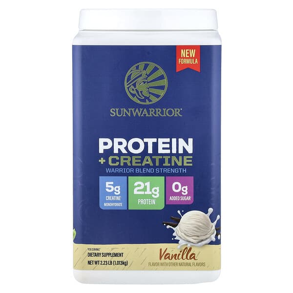 Протеин с креатином Sunwarrior Vanilla, 2.23 lb (1.013 kg)