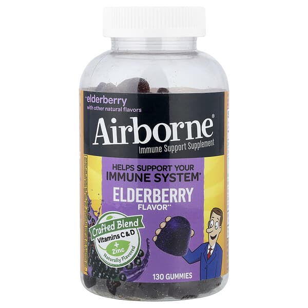 AirBorne пищевая добавка Immune Support Elderberry 130 Gummies
