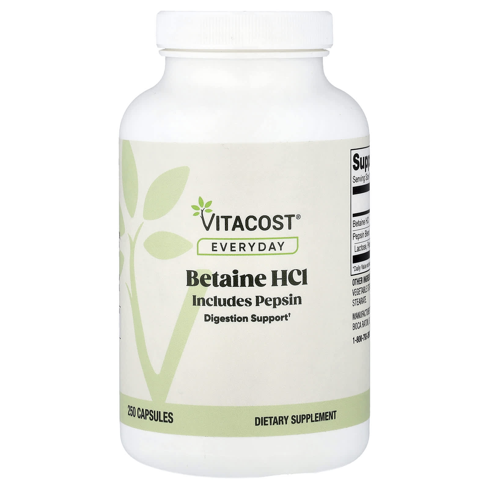 Everyday, Betaine HCI, 250 капсул