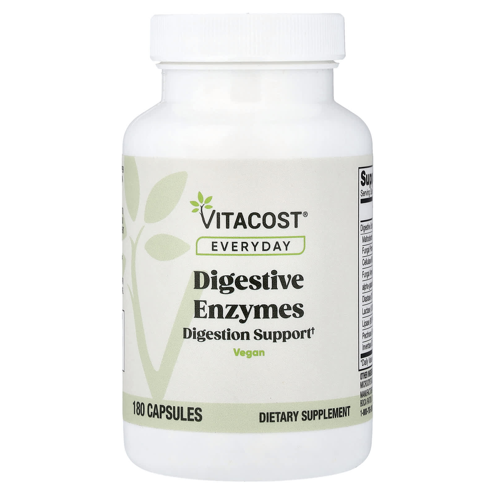 Пищеварительные ферменты Vitacost Everyday 180 Capsules