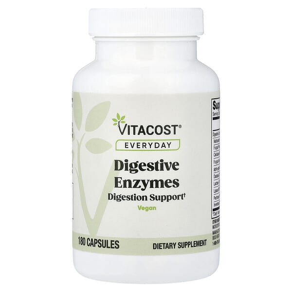 Пищеварительные ферменты Vitacost Everyday 180 Capsules