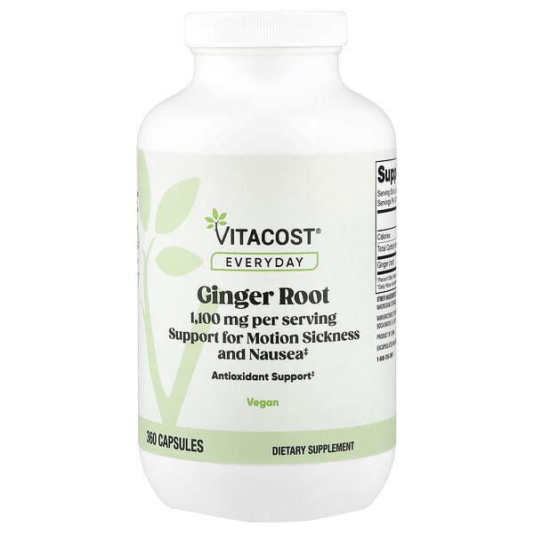 Добавка Vitacost Everyday, Ginger Root, 360 Capsules, (550 mg per Capsule)