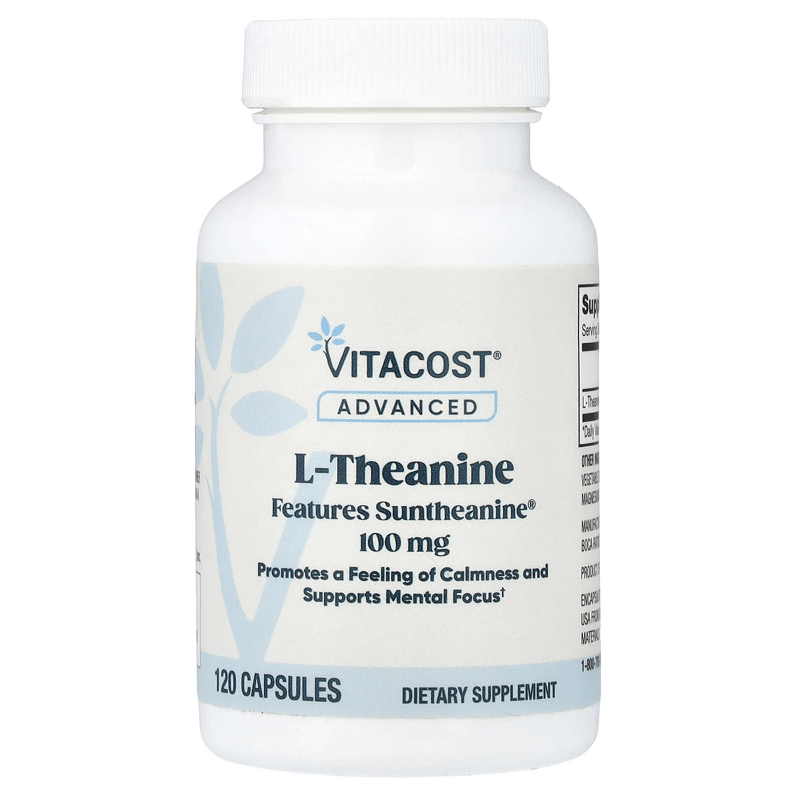 Advanced L-Theanine с Suntheanine®, 100 mg, 120 Capsules