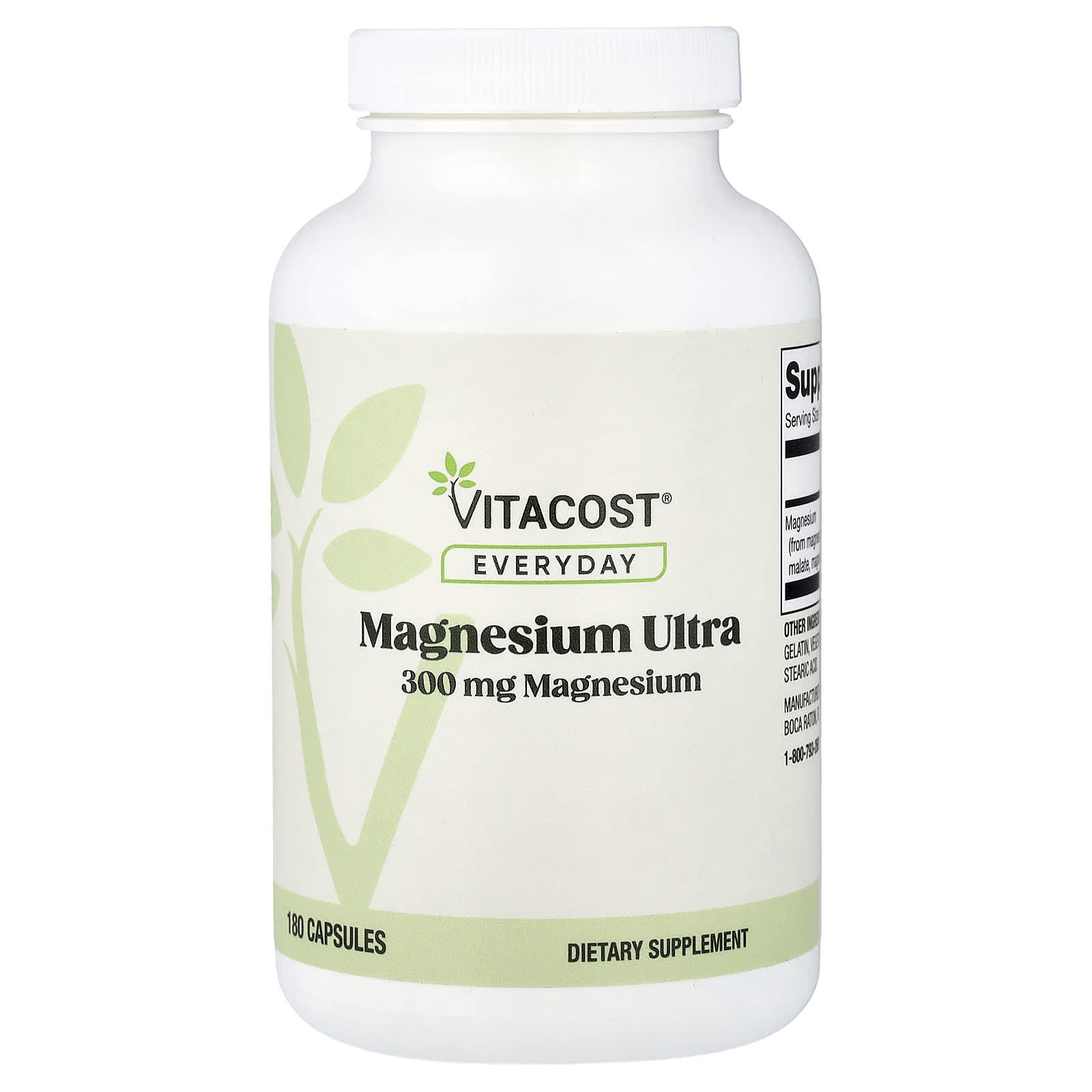 Магний Vitacost Magnesium Ultra 300 mg 180 капсул