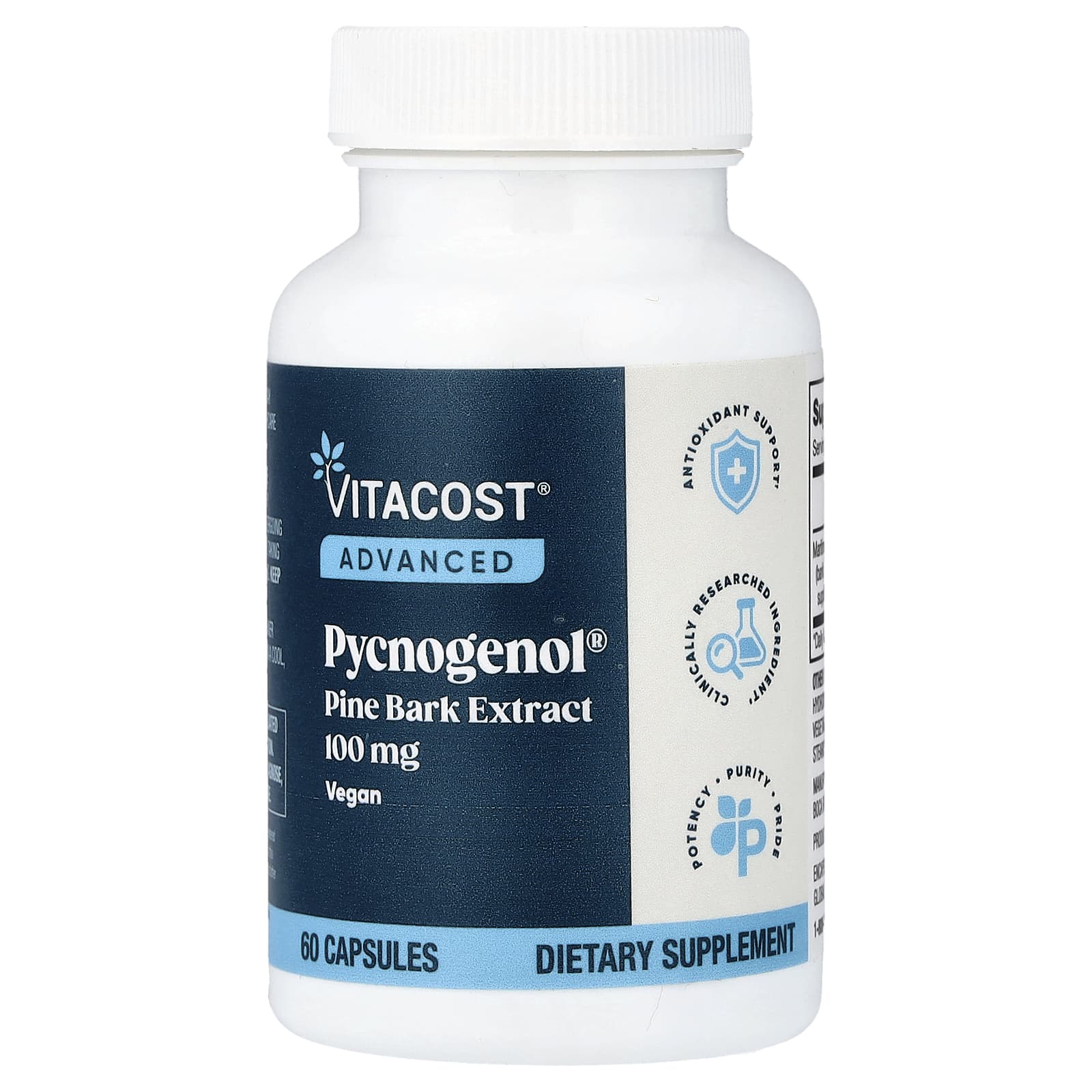 Advanced, Pycnogenol®, Pine Bark Extract, 100 mg, 60 Capsules
