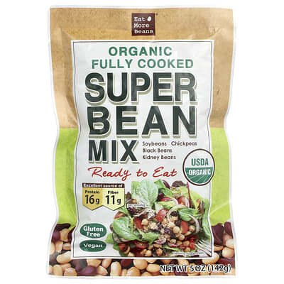 Смесь бобов Organic Fully Cooked Super Bean Mix 5 oz (142 g)