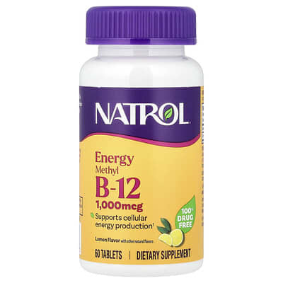 Methyl B12, Lemon, 1,000 mcg, 60 Tablets