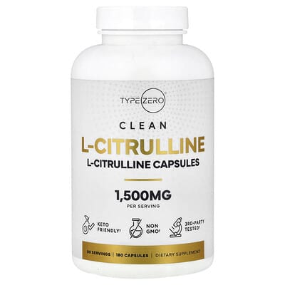 TypeZero Clean, L-Citrulline, 180 капсул (750 mg per Capsule)