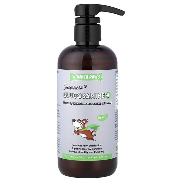 Superhero® Glucosamine+ для собак, для всех возрастов, 16 fl oz (473 ml)