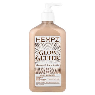 Shimmer Body Moisturizer, Glow Getter, Bergamot & Warm Vanilla, 17 fl oz (500 ml)