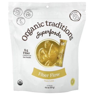 Fiber Flow™, Yuzu Lime, 12 палочек, по 0.38 oz (10.75 g) каждая