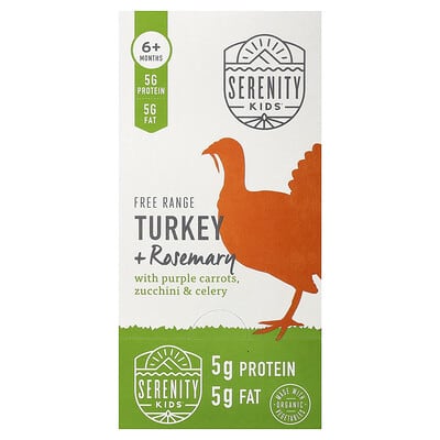 Free Range Turkey + Rosemary with Purple Carrots, Zucchini & Celery, 6+ Months, 6 Pouches, 3.5 oz (99 g) Each