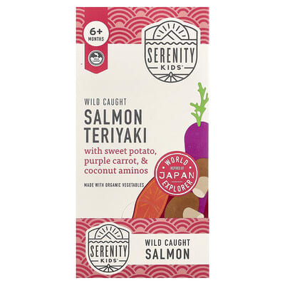 Лосось Wild Caught Teriyaki с бататом, фиолетовой морковью и кокосовым аминокислотным соусом, 6 шт, 99 g каждый