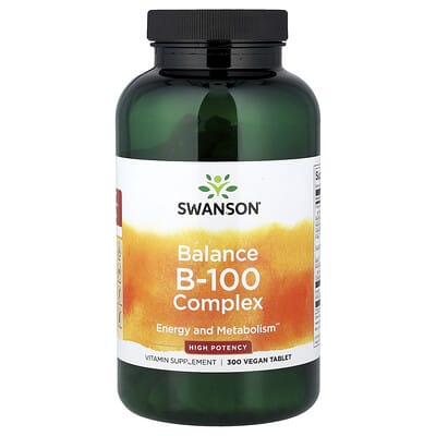 Balance B-100 Complex, High Potency, 300 Vegan Tablets