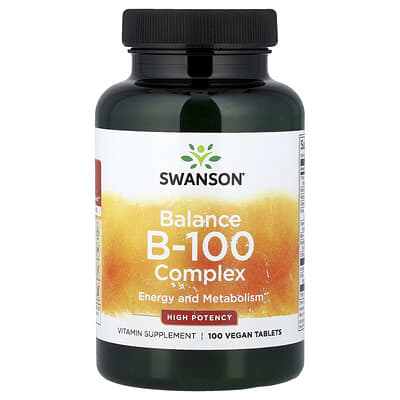 Balance B-100 Complex, High Potency, 100 Vegan Tablets