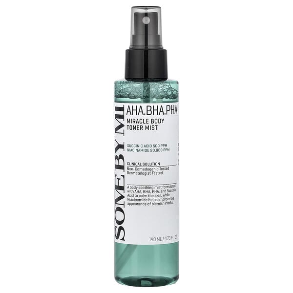 AHA. BHA. PHA Miracle Body Toner Mist, 4.73 fl oz (140 ml)
