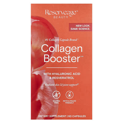 Collagen Booster™ с гиалуроновой кислотой и ресвератролом, 60 капсул