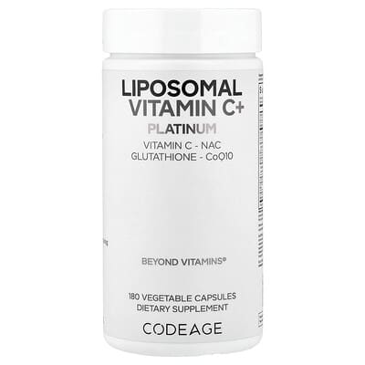 Liposomal Vitamin C+ Platinum, 180 Vegetable Capsules