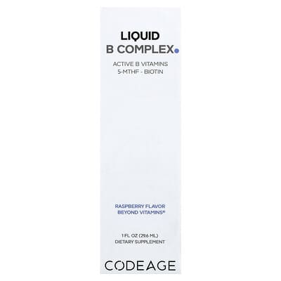 Liquid B Complex, Raspberry, 1 fl oz (29.6 ml)