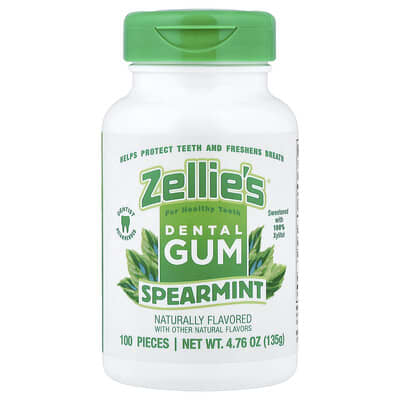 Zellie's жевательная резинка Spearmint, 100 шт