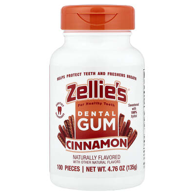 Жевательная резинка Zellie's Dental Gum, корица, 100 шт