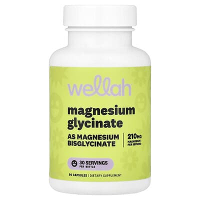Magnesium Glycinate, 210 mg, 90 Capsules (70 mg per Capsule)