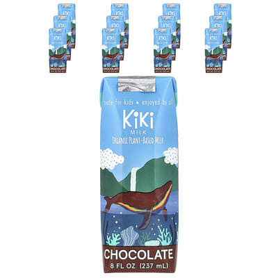 Organic Plant-Based Milk, Chocolate, 12 Cartons, 8 fl oz (237 ml) Each