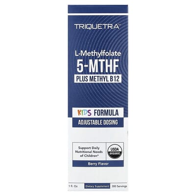 Kids, L-Methylfolate 5-MTHF Plus Methyl B12, Berry, 1 fl oz
