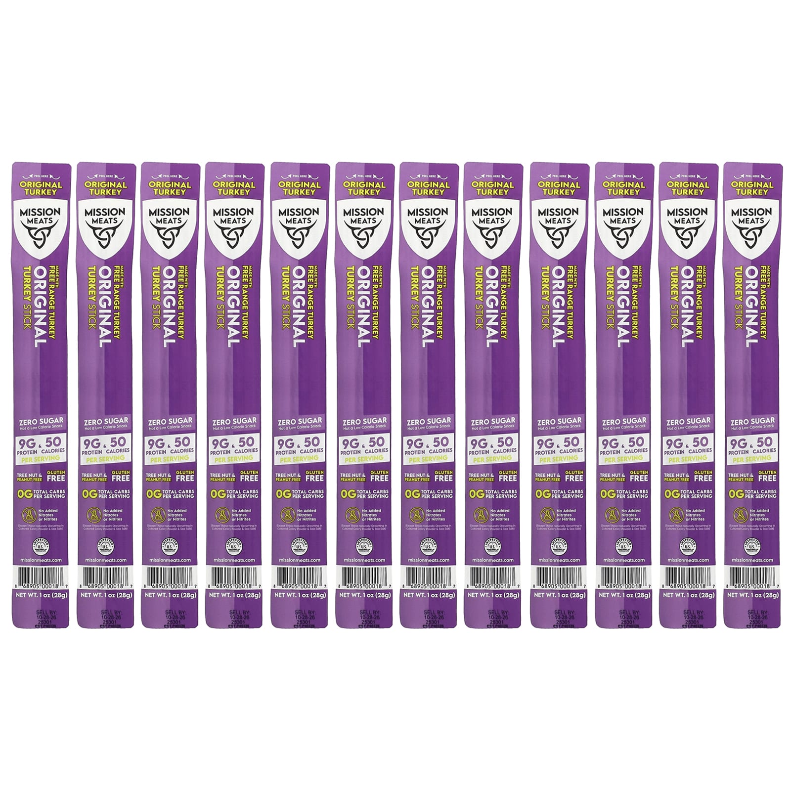 Original Turkey Stick, 12 штук, 1 oz (28 g) каждая