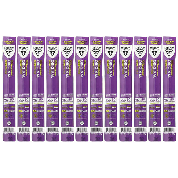 Original Turkey Stick, 12 Sticks, 1 oz (28 g) Each