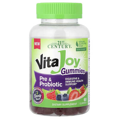 VitaJoy® жевательные витамины Pre & Probiotic, Berry, 60 шт