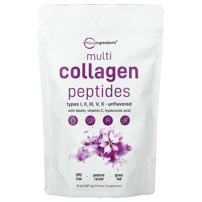Multi Collagen Peptides, Unflavored, 8 oz (227 g)