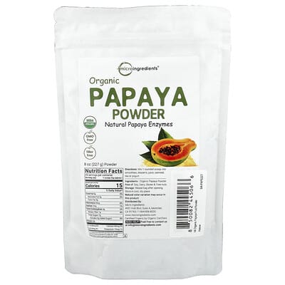 Органический порошок папайи Micro Ingredients, 8 oz (227 g)