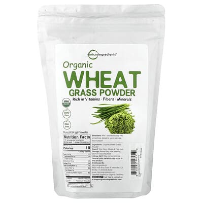 Порошок из пророщенной пшеницы Organic Wheat Grass Powder 16 oz (454 g)