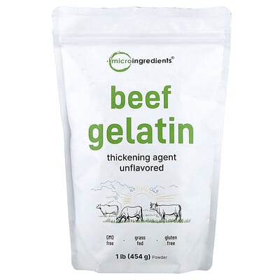 Beef Gelatin Powder, без вкуса, 1 lb (454 g)