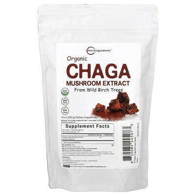 Экстракт гриба чага Micro Ingredients органический 10 oz
