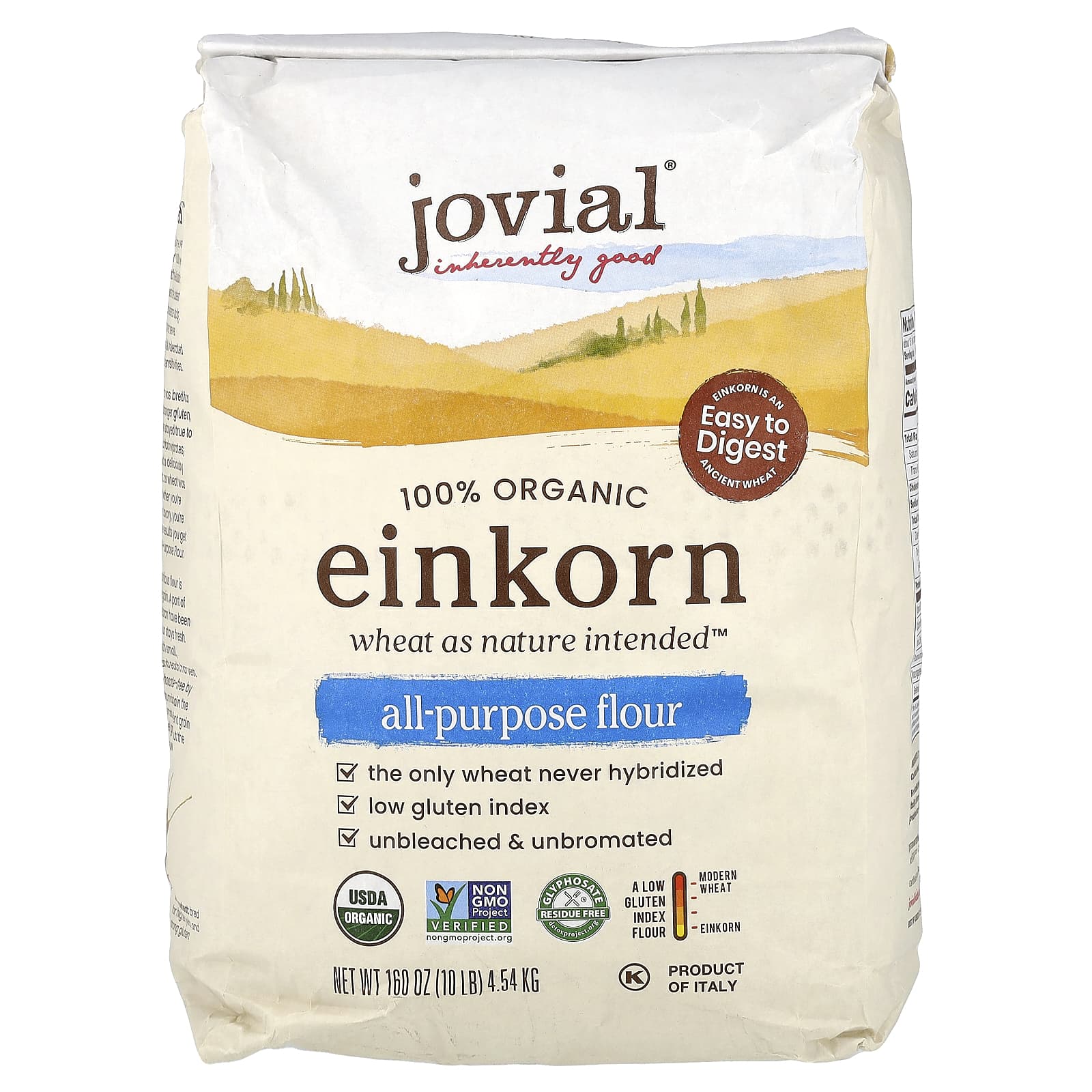 Organic Einkorn All-Purpose Flour, 160 oz (4.54 kg)