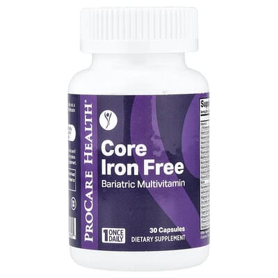 Core Iron Free, Bariatric Multivitamin, 30 Capsules
