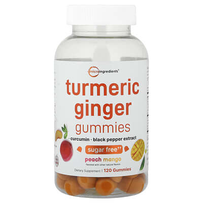 Желейные конфеты Turmeric Ginger, персик-манго, 120 шт