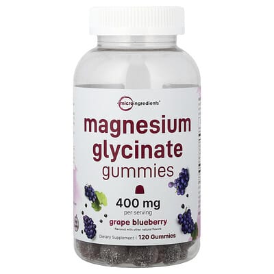 Желейные витамины с магнием, виноград и черника, 120 шт (200 mg per Gummy)