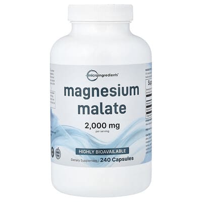 Magnesium Malate, 240 Capsules (500 mg per Capsule)
