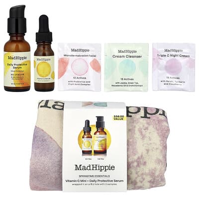 Springtime Essentials, Vitamin C Mini + Daily Protective Serum, 6 Piece Kit