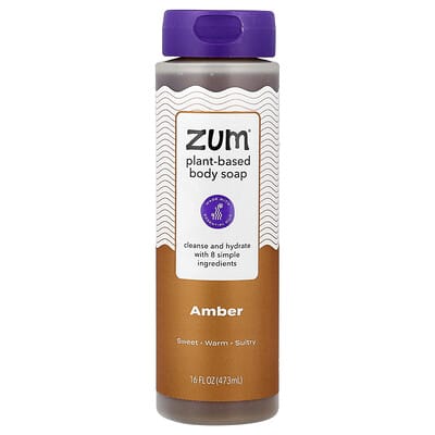 Plant-Based Body Soap, Amber, 16 fl oz (473 ml)