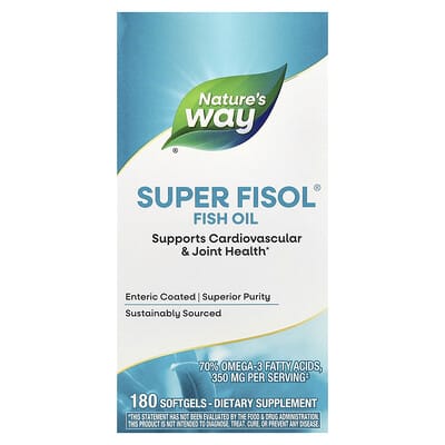 Рыбий жир Super Fisol®, 350 mg, 180 мягких капсул