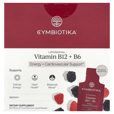 Liposomal Vitamin B12 + B6, Berry, 28 Liquid Packets, 0.17 fl oz (5 ml) Each